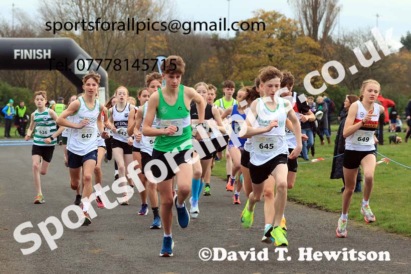 Boys and Girls under-15s 2024 Heaton Memorial Road Race, Newcastle Town Moor, Newcastle.   Photo: David T. Hewitson/Sports for All Pics